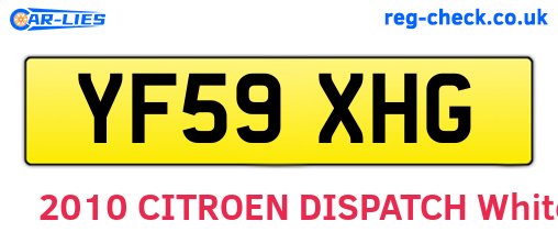YF59XHG are the vehicle registration plates.