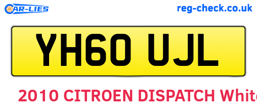 YH60UJL are the vehicle registration plates.