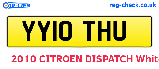 YY10THU are the vehicle registration plates.