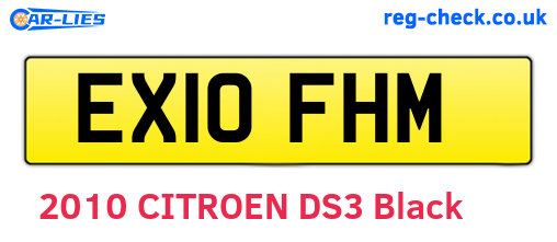 EX10FHM are the vehicle registration plates.