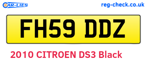 FH59DDZ are the vehicle registration plates.