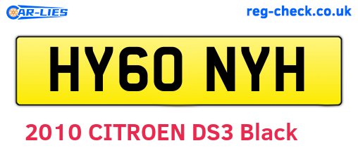 HY60NYH are the vehicle registration plates.