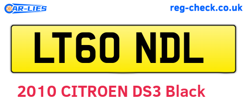 LT60NDL are the vehicle registration plates.