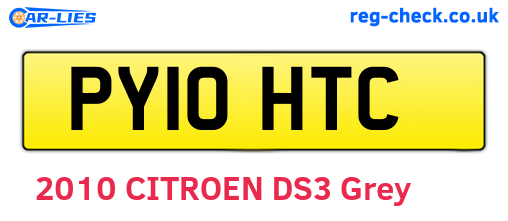 PY10HTC are the vehicle registration plates.