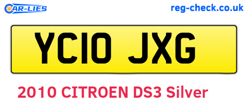 YC10JXG are the vehicle registration plates.