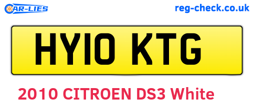 HY10KTG are the vehicle registration plates.