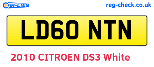 LD60NTN are the vehicle registration plates.