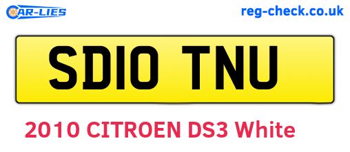 SD10TNU are the vehicle registration plates.