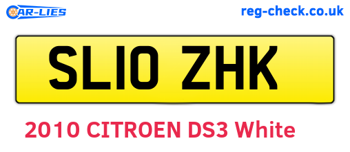 SL10ZHK are the vehicle registration plates.
