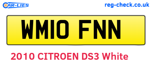 WM10FNN are the vehicle registration plates.