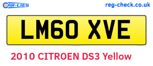 LM60XVE are the vehicle registration plates.
