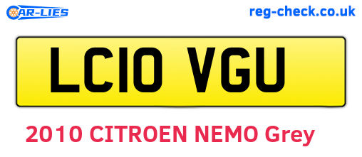 LC10VGU are the vehicle registration plates.