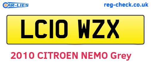 LC10WZX are the vehicle registration plates.