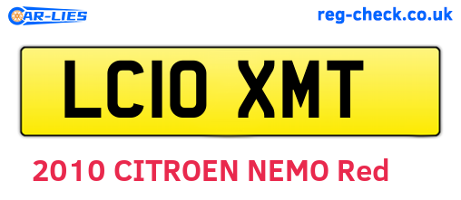LC10XMT are the vehicle registration plates.