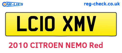 LC10XMV are the vehicle registration plates.
