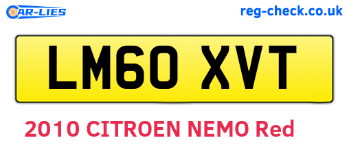 LM60XVT are the vehicle registration plates.