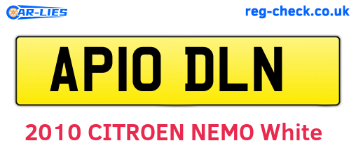 AP10DLN are the vehicle registration plates.