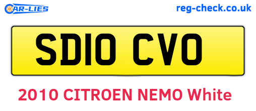 SD10CVO are the vehicle registration plates.