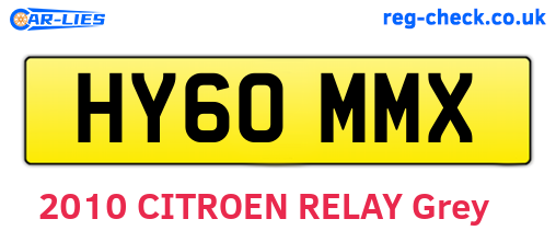 HY60MMX are the vehicle registration plates.