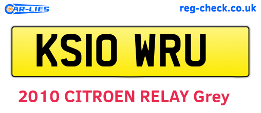 KS10WRU are the vehicle registration plates.
