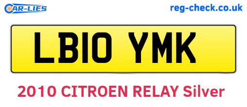 LB10YMK are the vehicle registration plates.