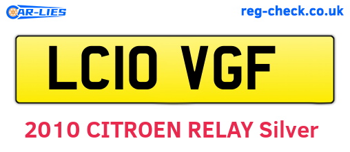 LC10VGF are the vehicle registration plates.
