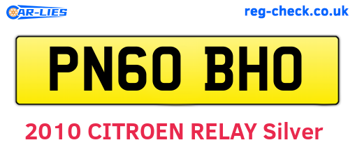PN60BHO are the vehicle registration plates.
