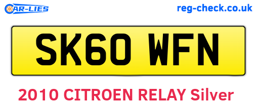 SK60WFN are the vehicle registration plates.