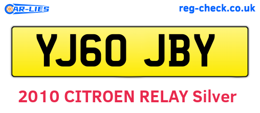 YJ60JBY are the vehicle registration plates.