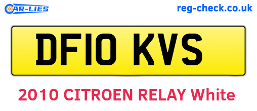 DF10KVS are the vehicle registration plates.