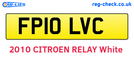 FP10LVC are the vehicle registration plates.