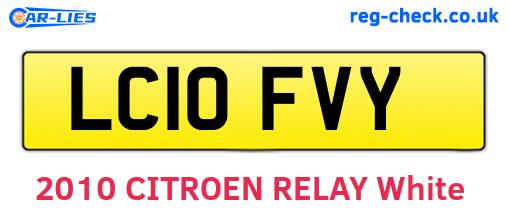 LC10FVY are the vehicle registration plates.