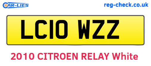LC10WZZ are the vehicle registration plates.
