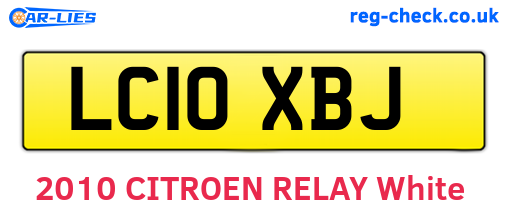 LC10XBJ are the vehicle registration plates.