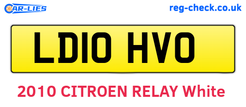 LD10HVO are the vehicle registration plates.