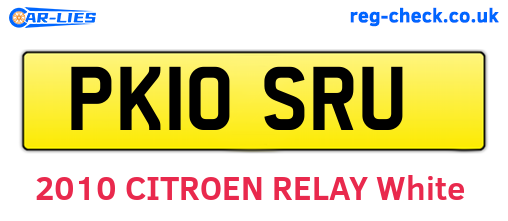 PK10SRU are the vehicle registration plates.