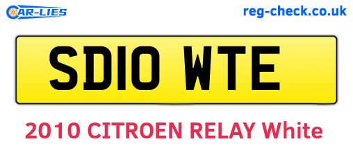 SD10WTE are the vehicle registration plates.