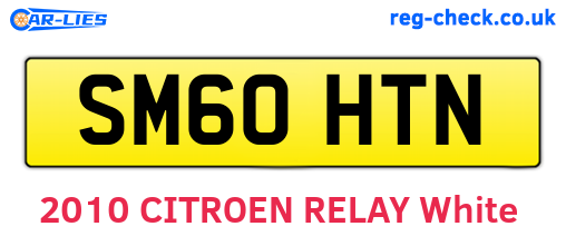 SM60HTN are the vehicle registration plates.
