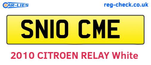 SN10CME are the vehicle registration plates.