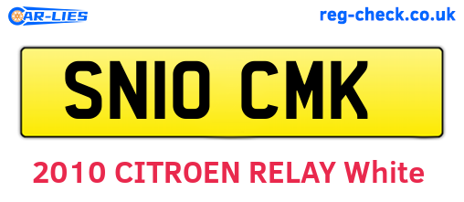 SN10CMK are the vehicle registration plates.