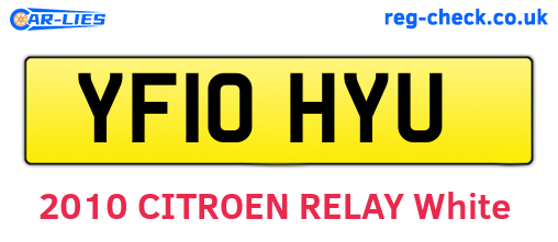 YF10HYU are the vehicle registration plates.
