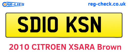 SD10KSN are the vehicle registration plates.