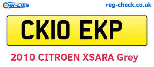 CK10EKP are the vehicle registration plates.