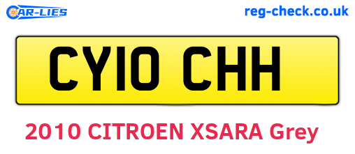 CY10CHH are the vehicle registration plates.