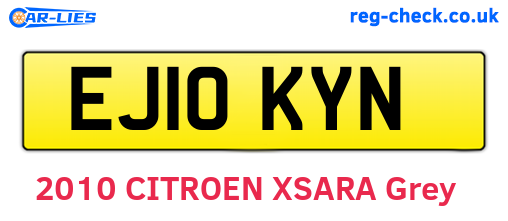 EJ10KYN are the vehicle registration plates.