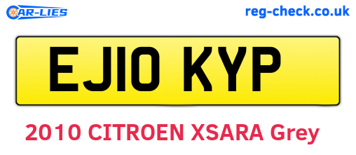 EJ10KYP are the vehicle registration plates.