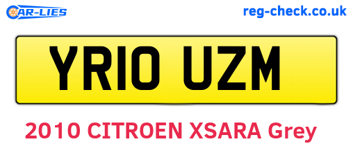 YR10UZM are the vehicle registration plates.