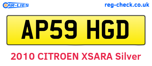AP59HGD are the vehicle registration plates.