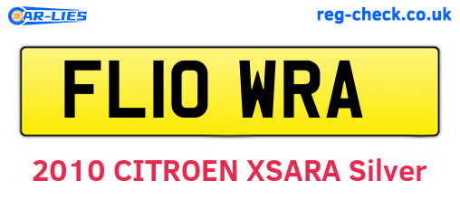 FL10WRA are the vehicle registration plates.