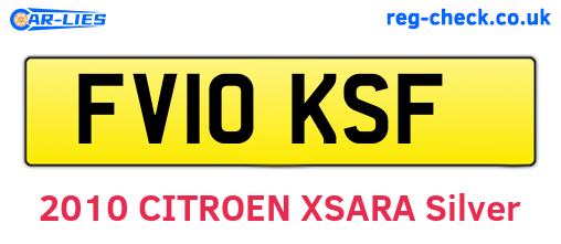 FV10KSF are the vehicle registration plates.